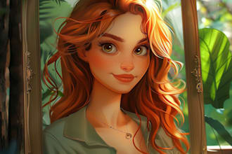 draw your lovely pets into disney cartoon portrait
