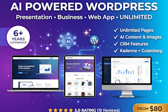 build ai powered wordpress website business CRM or web app
