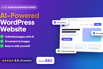 build ai powered wordpress website business CRM or web app