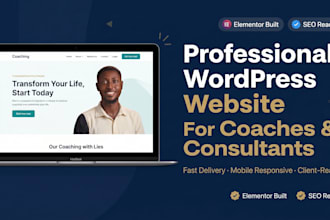 design a professional wordpress website for coaches and consultants