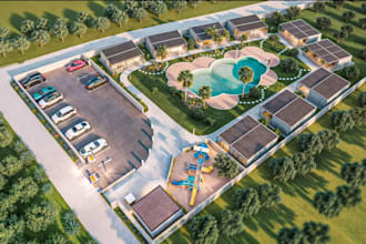 design site plan for rv park resort glamping master plan tiny home 3d landscape