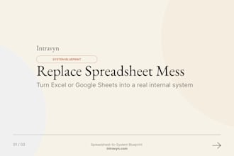 turn your spreadsheet workflow into a custom software blueprint