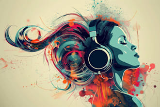 design mixtape album cover art in handrawn