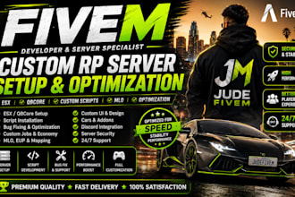setup optimize develop custom fivem esx qbcore rp server