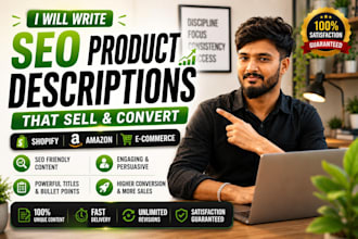 write shopify and amazon product descriptions that sell