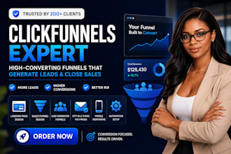 design a high converting clickfunnels landing page or sales funnel