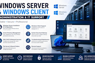 provide windows server administration and IT support