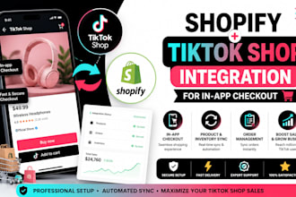 set up shopify tik tok shop integration for in app checkout and tik tok dropship