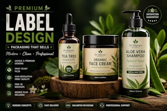 design premium product label and packaging design