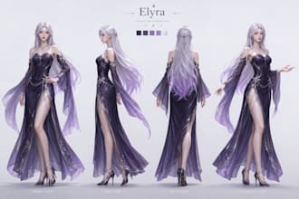 design high quality anime, gaming and fantasy character
