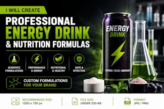create professional energy drink and nutrition formulas