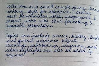 write neat and aesthetic notes for you