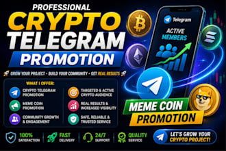 do crypto telegram promotion, telegram marketing