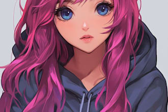 draw custom anime character for you