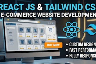 design a modern ecommerce UI with react and tailwind