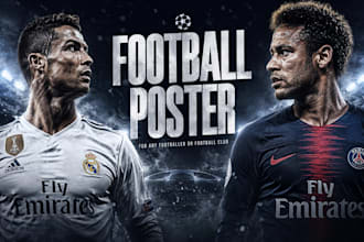 create professional football posters and sports graphics