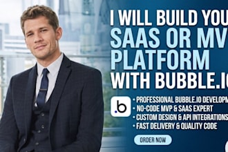 bubble io saas mvp app bubble website developer bubble no code