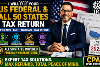 file your us federal and all 50 states tax returns up to 2025