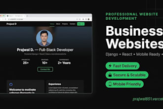 build a professional portfolio or business website