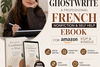 ghostwrite a professional french nonfiction and self help ebook for amazon KDP