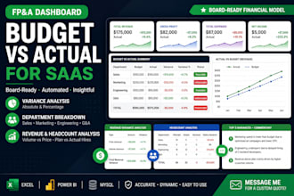build a budget vs actuals model for your saas startup