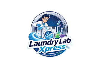 create awesome high quality laundry  logo design with fastest delivery