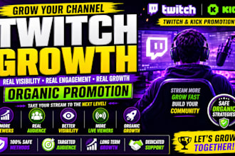 do organic twitch promotion and grow your twitch channel