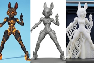 convert 2d image to 3d model , miniature, stylised 3d characters for 3d print