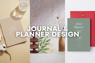 design ebook, worksheet, workbook, journal, or PDF design