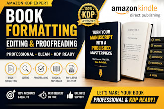 format, edit and proofread your amazon KDP book professionally