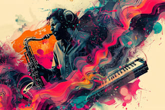 design creative music album cover art or music song artwork