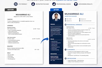 write ats friendly professional resume and CV