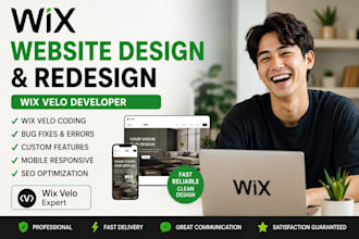 design wix website redesign custom wix velo website SEO fix wix coding wix error