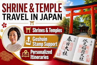 create a personalized japanese shrine travel itinerary