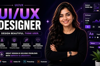make a professional UI and UX designs for you
