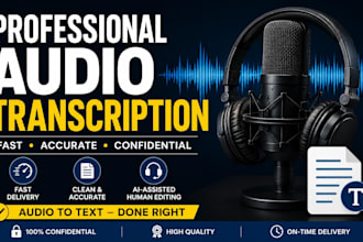 transcribe audio and clean it professionally