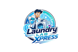 do good looking creative laundry  logo with free source file
