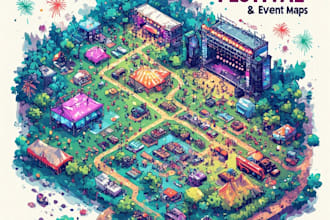 design professional festival and theme park maps