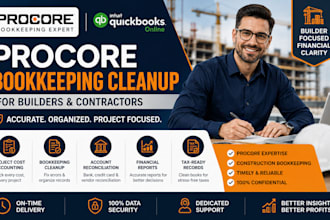 manage procore bookkeeping cleanup for builders project cost accounting system