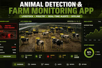 build animal object detection, monitoring app for livestock and poultry farms
