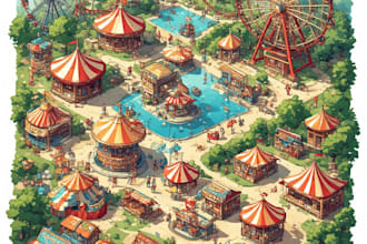 create custom amusement park and event venue maps