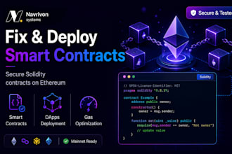 fix and deploy ethereum smart contracts solidity