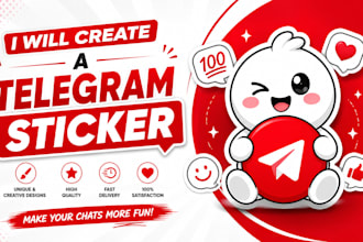 create a beautiful telegram stickers design