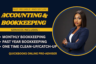 do bookkeeping  accounting, quickbooks, xero, excel and auditing