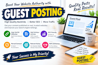 do guest posting and high quality backlink outreach