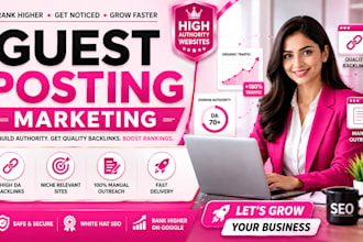 do guest posting and high quality backlink outreach