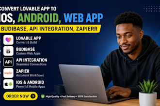 covert lovable app to IOS android build web app budibase API integration