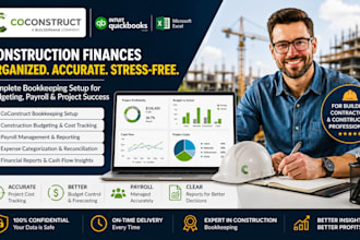handle coconstruct bookkeeping setup for construction budgeting and payroll