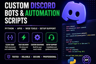 develop a custom discord bot for your server