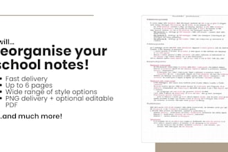 create aesthetic handwritten study notes